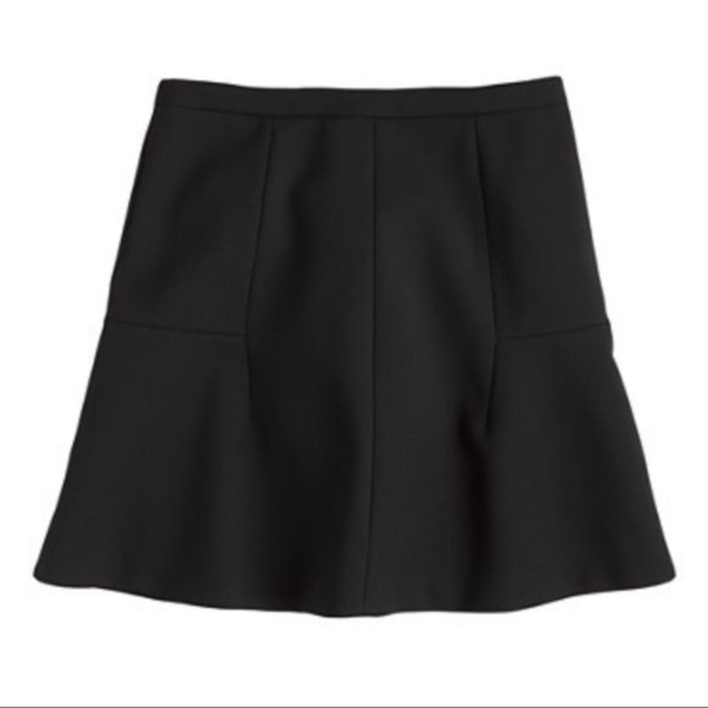 J.Crew Fluted Flippy Skirt - Black